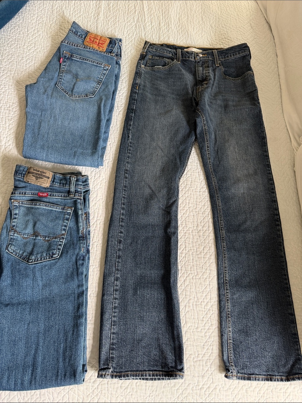 Levi's Men's Dark Blue Straight-Leg Jeans set of 3 Sizes 30/32 & 29/32